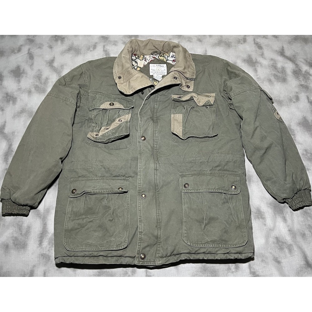 In Crowd Jacket Size Medium Cost Thrifter Military Heavy Army Green Vintage